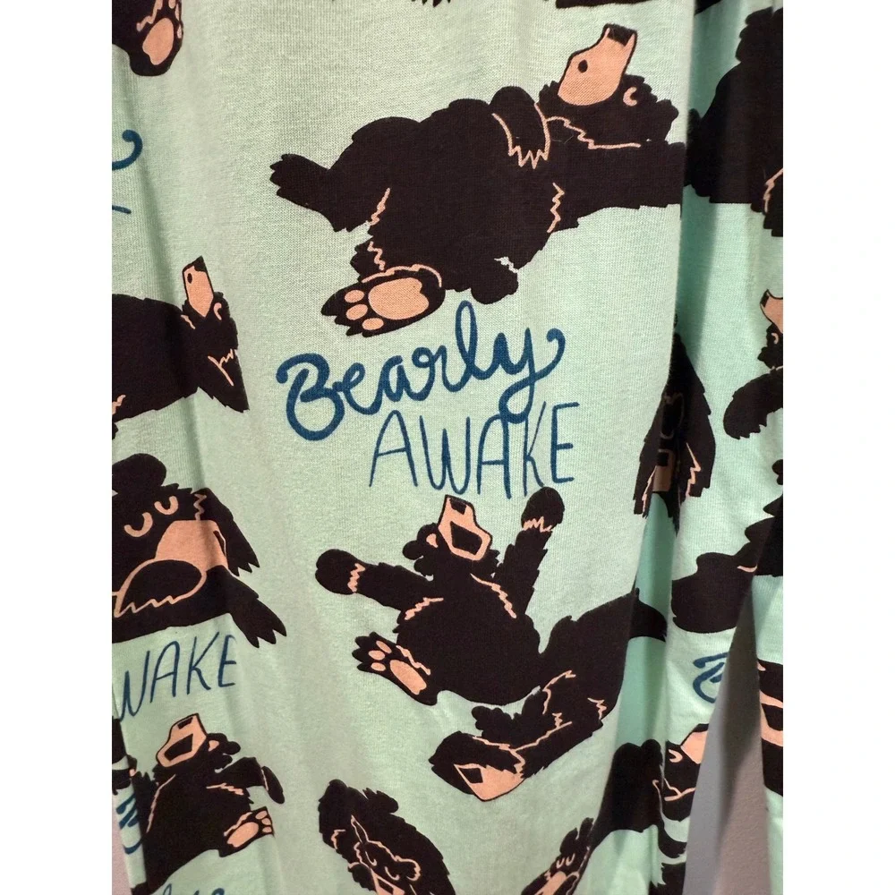 Lazy One Women's Size S‎ Bearly Awake Pajama Pants Lounge Sleepwear Drawstring